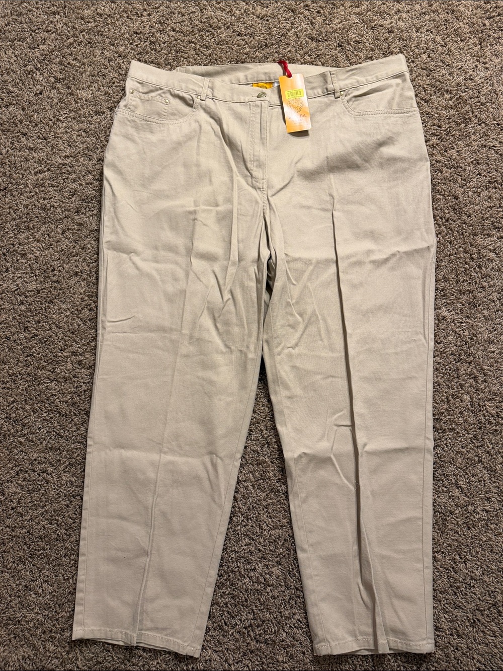 Ruby Rd. Wide Leg Pants in Light Beige